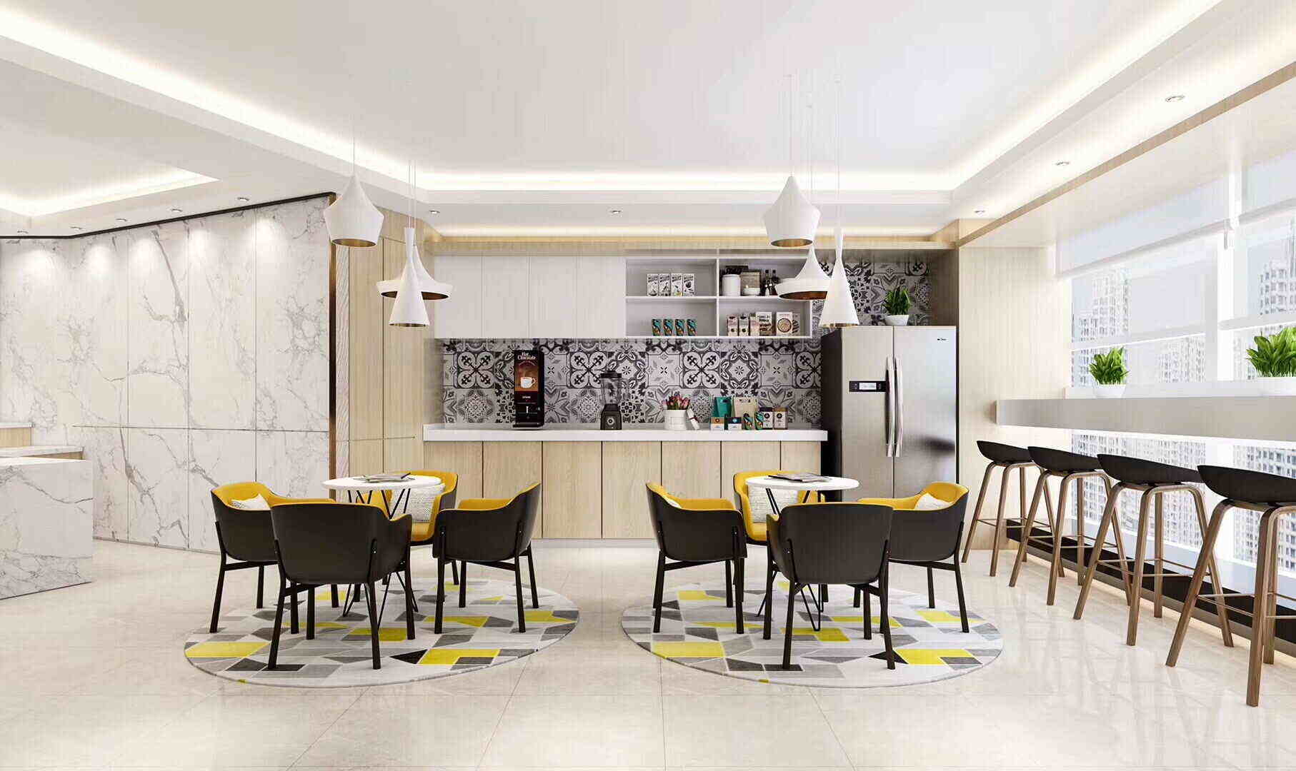 時尚員工休閑區裝修效果圖